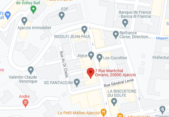 Plan d'accès Ajaccio